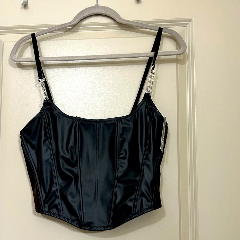 Black corset bustier